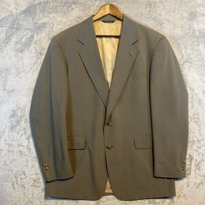L.L Bean Mens Blazer Sport Coat Sage Sz 42T Two Button Classic USA ** Flaw**‎